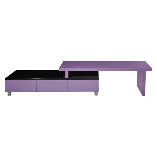 Picture of Charlene Purple & Black Entertainment Unit MDF Purple/Black Citron Life