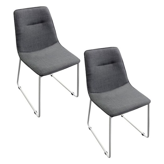 Picture of Chello Dining Chair, Anthracite/White (Set of 2) Fabric Living by Design