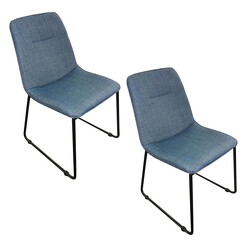 Picture of Chello Dining Chair, Dark Blue/Black (Set of 2) Fabric Living by Design