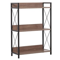 Picture of Chelsea 3-Tier Display Shelf Chipboard Black/Natural U.S Designs