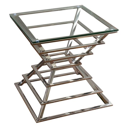 Picture of Cherry Side Table Fabric Clear/Silver SkyBlue