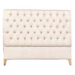 Picture of Chesterfield Bed Head, French Linen Fabric Huntington Lane