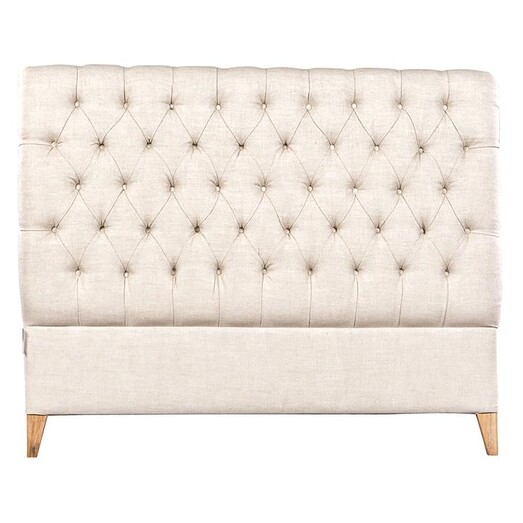 Picture of Chesterfield Bed Head, French Linen Fabric Huntington Lane