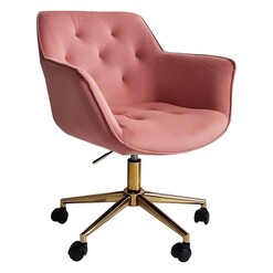 Picture of Chifley Velvet Office Chair Pink HOMESTAR