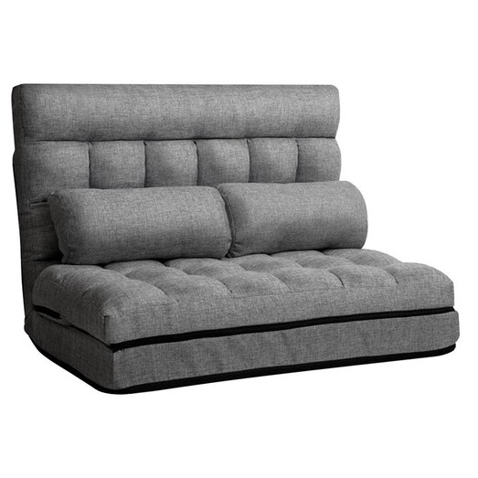 Picture of Chikern 2 Seater Sofa Bed Fabric Grey Resort Living