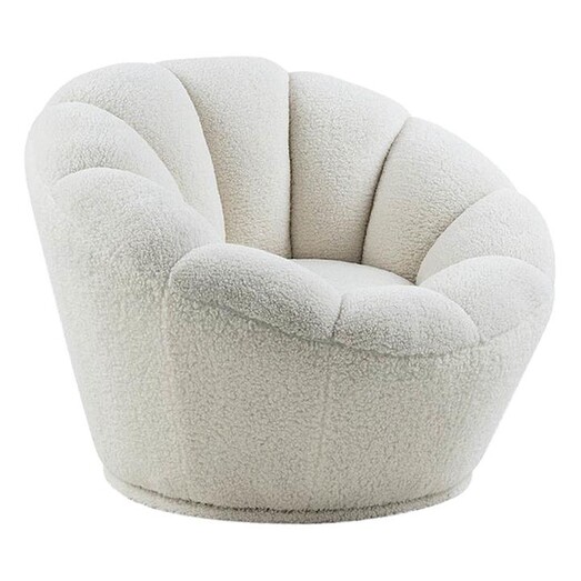Picture of Chloe Swivel Armchair Fabric White HOMESTAR
