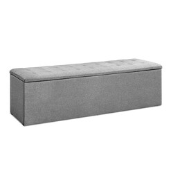 Picture of Chomsky Storage Ottoman Fabric Grey Resort Living