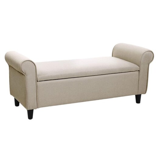 Picture of Christine Storage Ottoman Fabric Taupe Resort Living