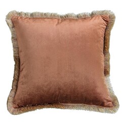 Picture of Chyse Velvet Cushion in Light Orange by Castle Road Interiors
