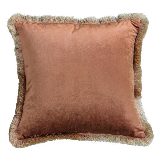 Picture of Chyse Velvet Cushion in Light Orange by Castle Road Interiors