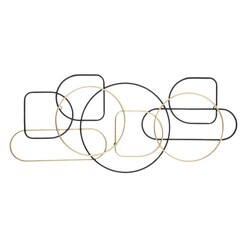 Picture of Cirque Lustre Vertical/Horizontal Wall Decor Metal Black/Gold Artisan Homewares