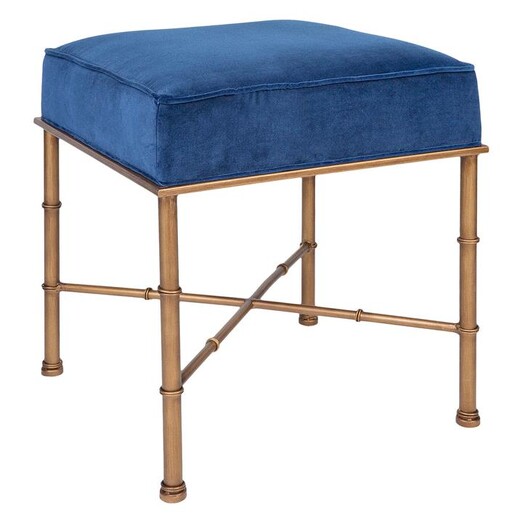 Picture of Clara Stool, Blue Metal Blue/Gold CAFE Lighting & Living Picture of Clara Stool, Blue Metal Blue/Gold CAFE Lighting & Living