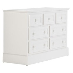 Picture of Classic Chest of 7 Drawers Wood White Bedtime