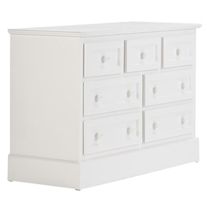Picture of Classic Chest of 7 Drawers Wood White Bedtime