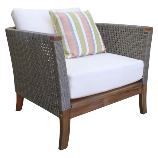 Picture of Classic Outdoor Armchair Wood Brown/Grey QFurniture Picture of Classic Outdoor Armchair Wood Brown/Grey QFurniture