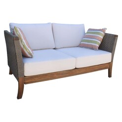 Picture of Classic Outdoor Sofa Wood Brown/Grey QFurniture