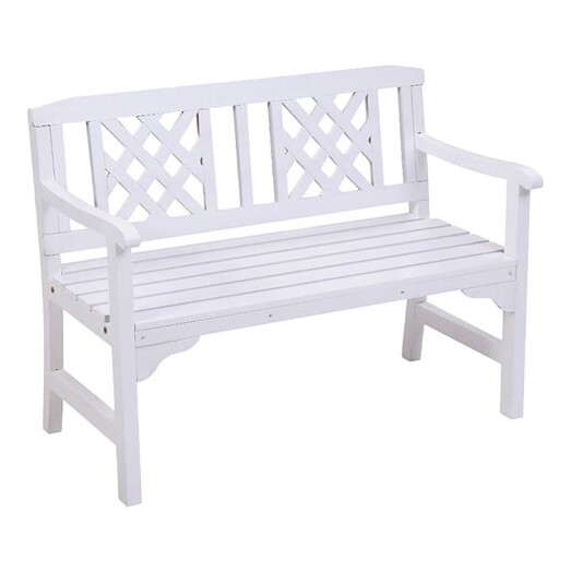 Picture of Claudel Garden Bench Wood White Frisse Outdoors