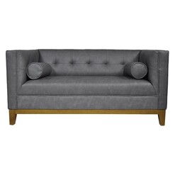 Picture of Claudia 2 Seater Sofa, Stormy Grey Faux Leather Citron Life