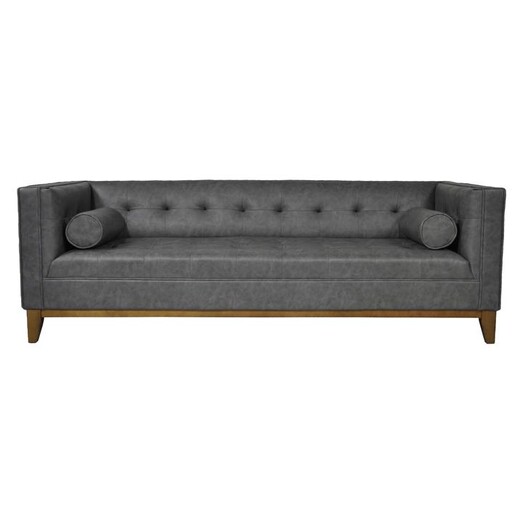 Picture of Claudia 3 Seater Sofa, Stormy Grey Faux Leather Citron Life