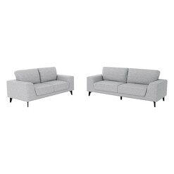 Picture of Clemens Linen 2 & 3 Seater Sofa Set in Grey by Rothbury Home