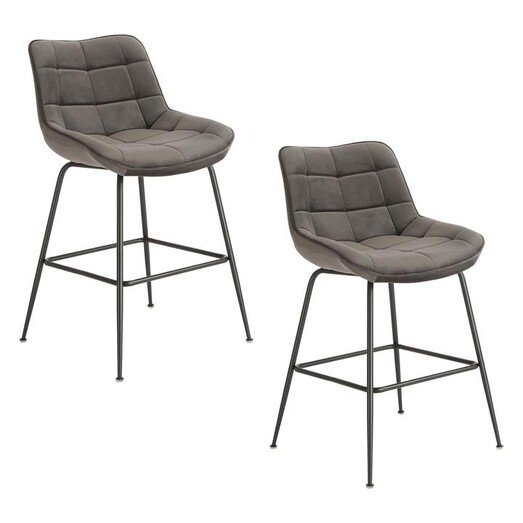 Picture of Cleo Set of 2 Velvet Bar Stools Assorted Bay Road Designs