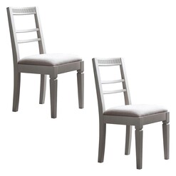 Picture of Clive Set of 2 Dining Chairs Wood Taupe Castle Road Interiors