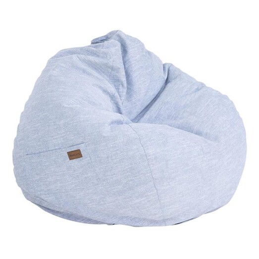 Picture of Coastal Teardrop Bean Bag Chair Cotton Coastal Blue Mooi Living