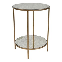Picture of Cocktail Side Table, Vintage Metal Gold CAFE Lighting & Living