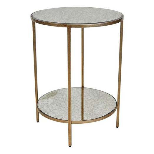 Picture of Cocktail Side Table, Vintage Metal Gold CAFE Lighting & Living
