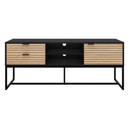 Picture of Cole Entertainment Unit in Black/Oak by Iniko