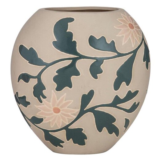 Picture of Colette Glazed Vines Vessel in Green by Amalfi