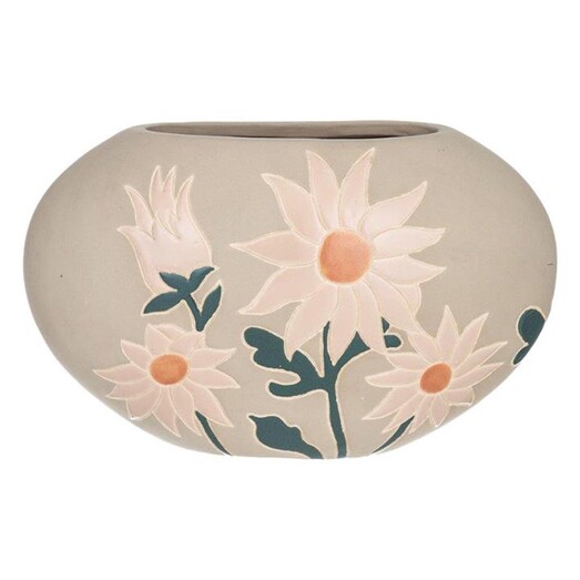 Picture of Colette Wide Egg Glazed Vessel in Green by Amalfi