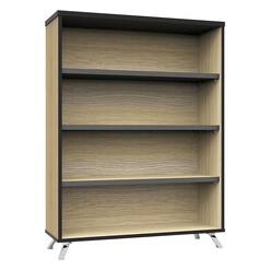 Picture of Collaborative Office Bookcase Melamine Natural Oak Rapidline