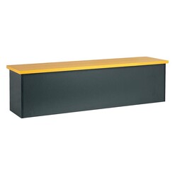 Picture of Collins Reception Desk Hutch, 150cm Melamine Beech/Ironstone UBiZ Furniture