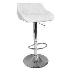 Picture of Comfo Gas Lift Bar Stool Faux Leather White HOMESTAR
