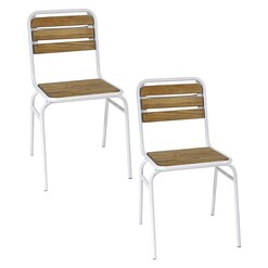 Picture of Concept Dining Chair, White (Set of 2) Metal SLH