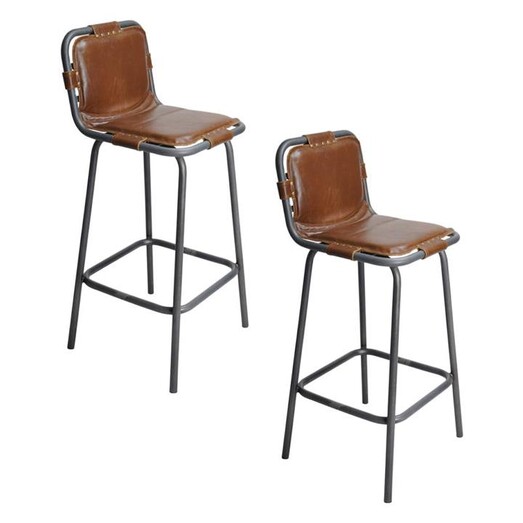 Picture of Concept Stingray Bar Stool (Set of 2) Faux Leather Tan SLH