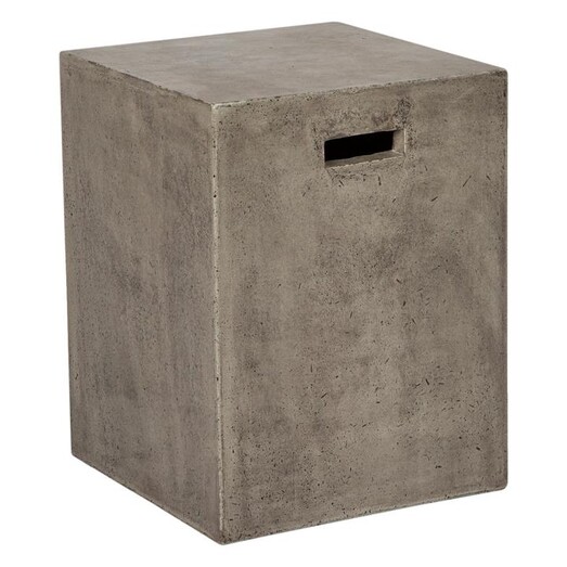 Picture of Concrete Square Stool Stone Grey Florabelle Picture of Concrete Square Stool Stone Grey Florabelle