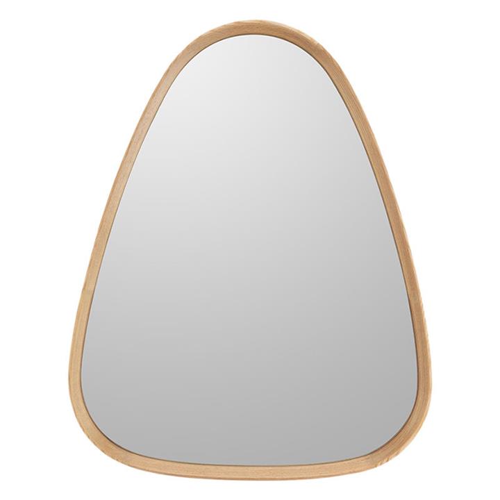 Picture of Cone Shape Oak Frame Mirror Glass Natural Timber Phil Bee Interiors