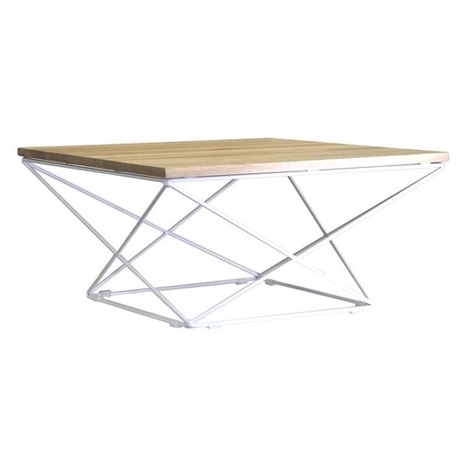 Picture of Copen Square Coffee Table Wood Light Oak/White Satara Picture of Copen Square Coffee Table Wood Light Oak/White Satara