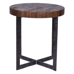 Picture of Coria Wooden Side Table Elm Brown/Black Alliance Furniture