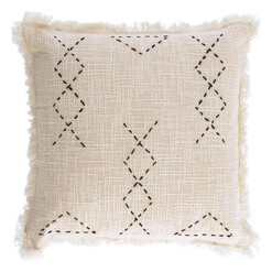 Picture of Corinne Cotton Cushion in Black by Vida & Co.