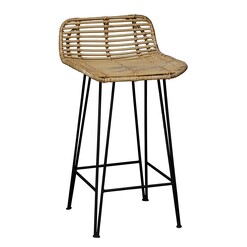 Picture of Coronado Rattan Bar Stool Natural/Black Kayu Estate