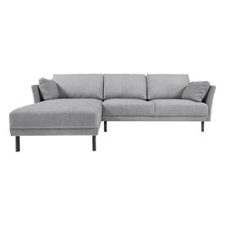 Picture of Couet 3 Seater Sofa with Left Chaise Lounge in Grey/Black by Vida & Co.