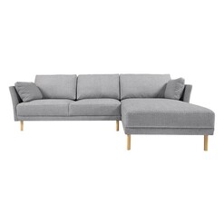 Picture of Couet 3 Seater Sofa with Right Hand Chaise Lounge in Grey/Light Brown by Vida & Co.