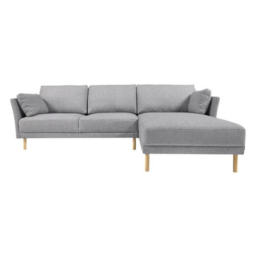 Picture of Couet 3 Seater Sofa with Right Hand Chaise Lounge in Grey/Light Brown by Vida & Co.