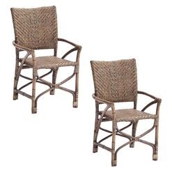 Picture of Countess Rattan Dining Armchair (Set of 2) Natural Black Wash Nova Solo