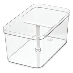 Picture of Crisp Deep Drawer Bin with T-Handle Plastic Clear Interdesign