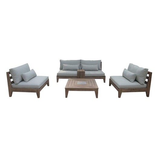 Picture of Crisstof 4-Piece Outdoor Lounge Set Wood Grey/Brown Nova Caeli