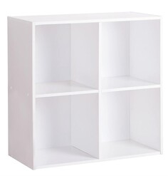 Picture of Cube 4 Shelf Display Cabinet in White by U.S Designs